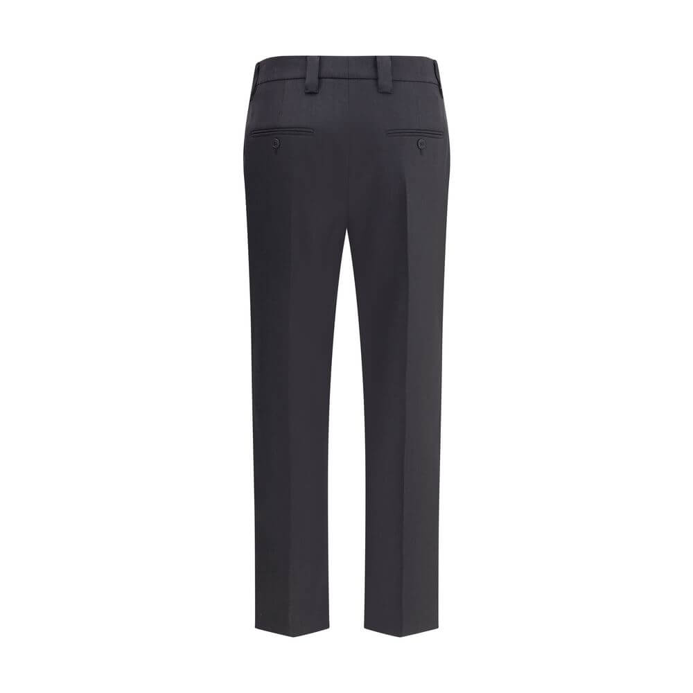 Prada Gray Fleece Wool Dress Pants
