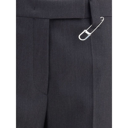 Prada Gray Fleece Wool Dress Pants