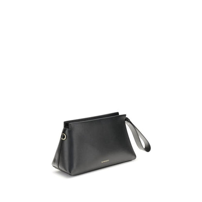 Givenchy Black Calf Leather Bos Taurus Clutch Bag with gold logo and zipper closure