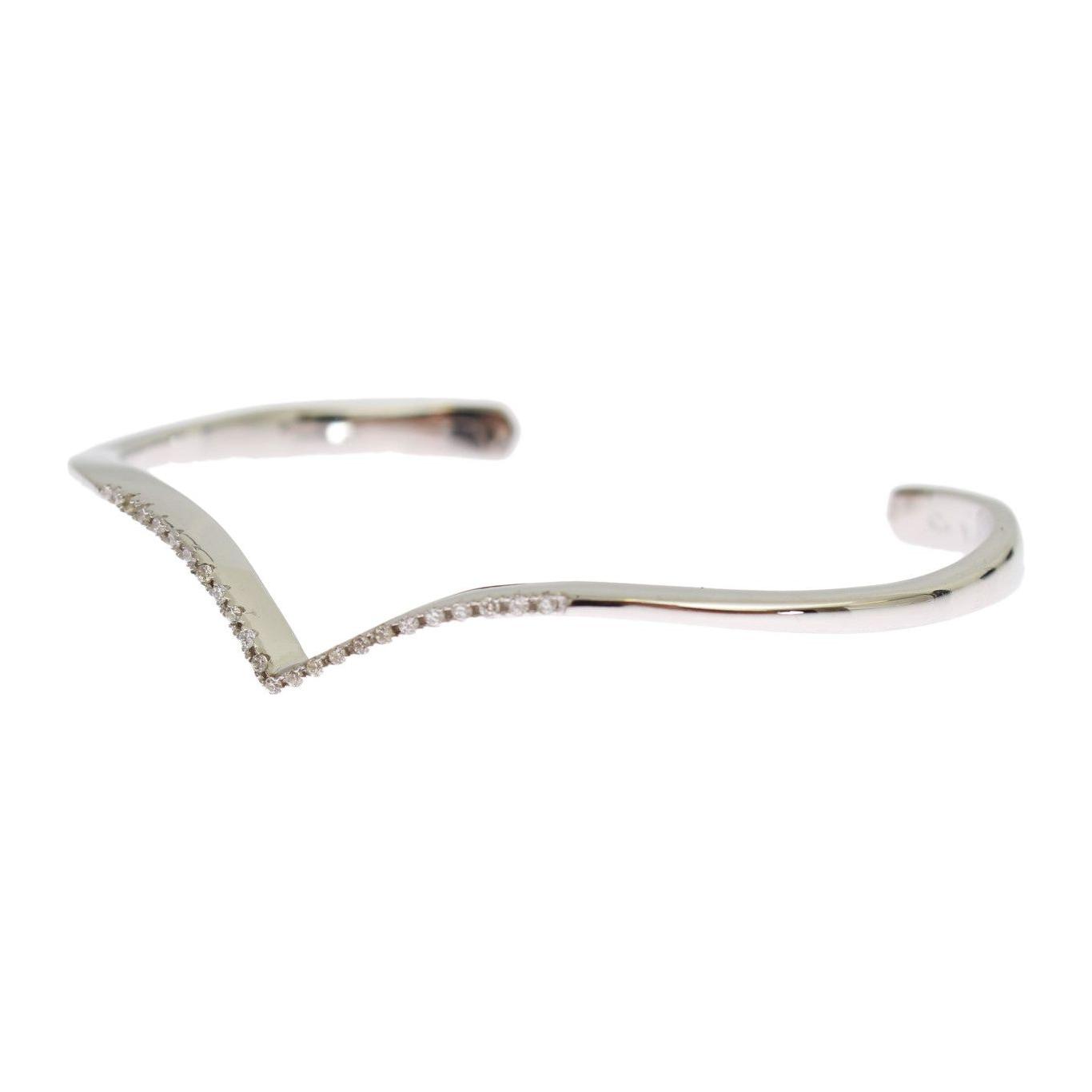 Nialaya Skyfall CZ 925 Silver Bangle Bracelet