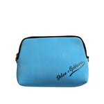 Dolce & Gabbana Blue Nylon DG Logo Print Clutch Zip Pouch Bag