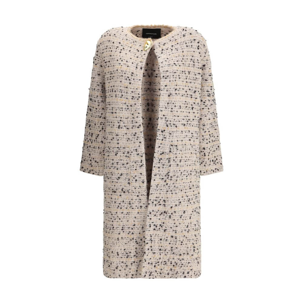 Fabiana Filippi Multicolor Fleece Wool Coat