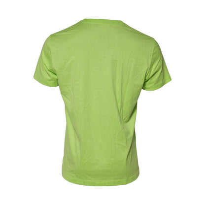 Dolce & Gabbana Green Embossed Logo Cotton Crew Neck T-shirt