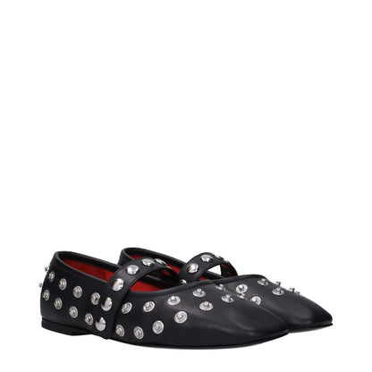 Stella McCartney Black Leather Ballet Flats