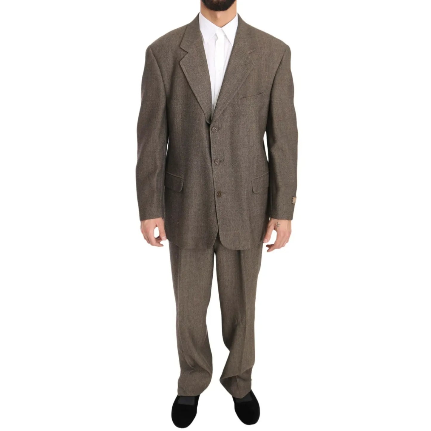 Dolce & Gabbana Brown Single Breasted Wool Suit