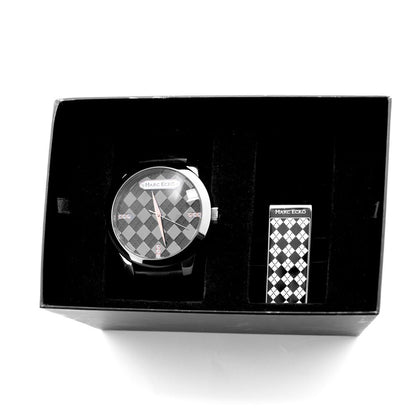 Marc Ecko Black Leather Dress Watches