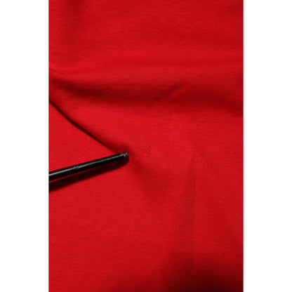 Dolce & Gabbana Red Crew Neck Short Sleeves Top T-shirt