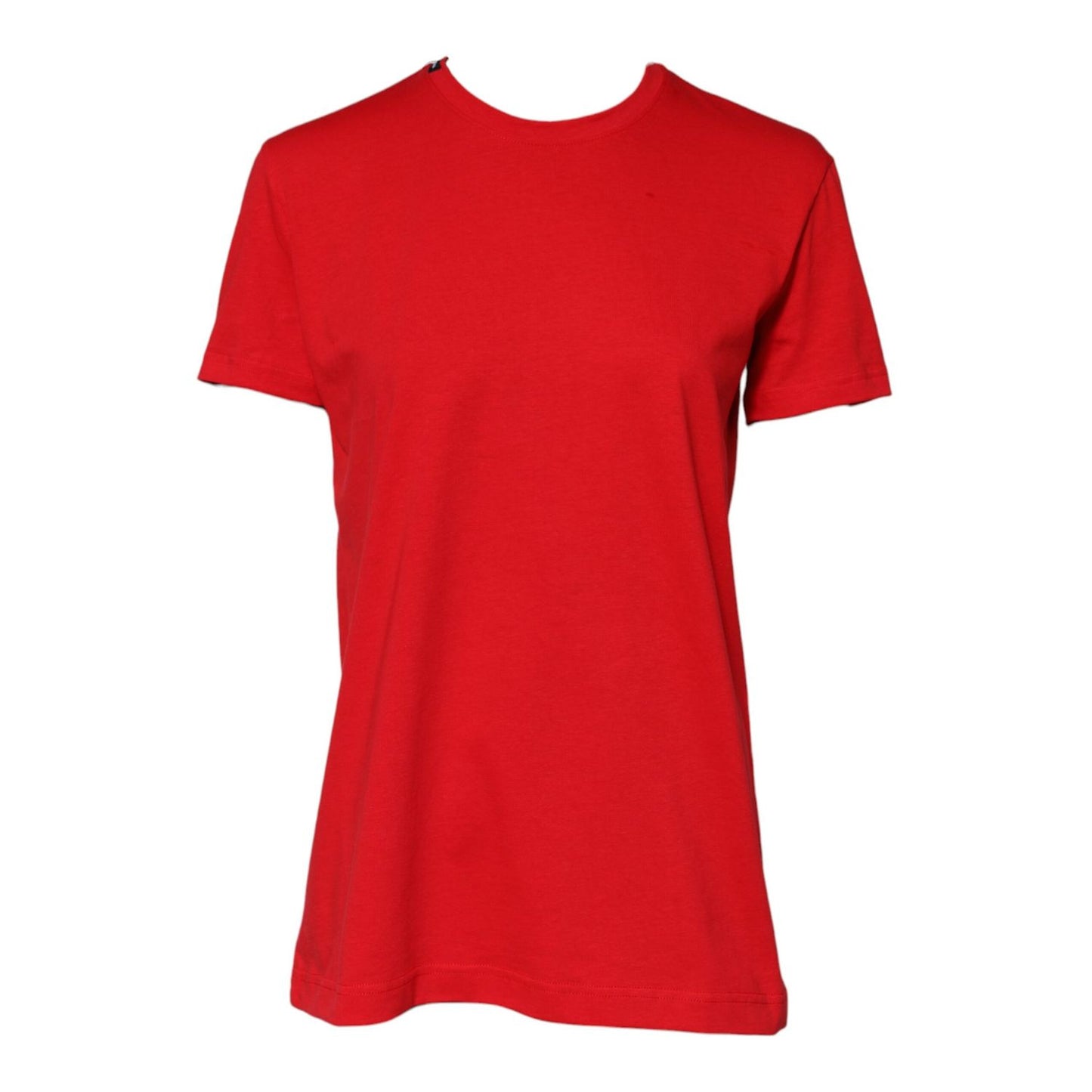 Dolce & Gabbana Red Plain Short Sleeve Crew Neck Top T-shirt
