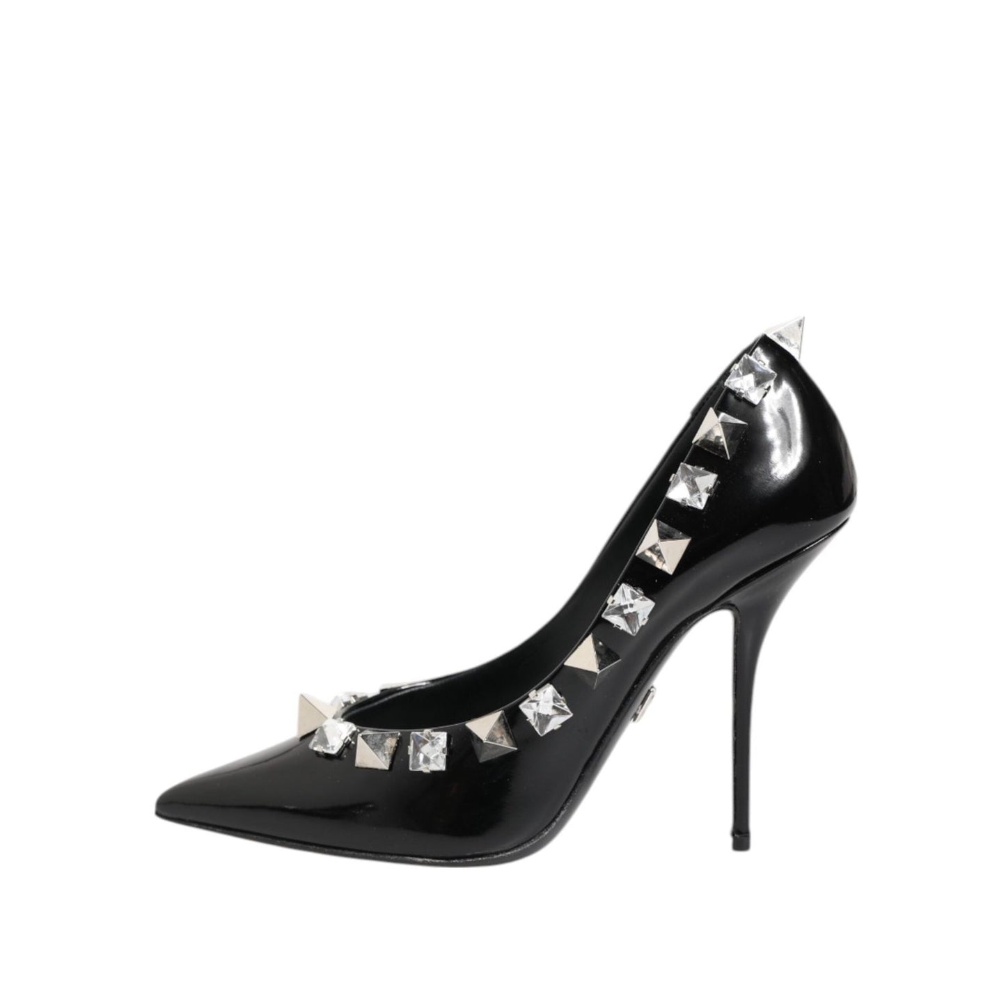 Dolce & Gabbana Black Crystals Studs Stiletto Pumps Shoes Dolce & Gabbana