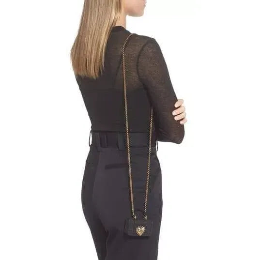 Dolce & Gabbana Case Black Silicone Devotion Heart Cover Hand Bag Airpod