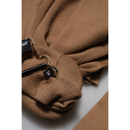 Dolce & Gabbana Brown Knit Long Sleeves Turtleneck Sweater