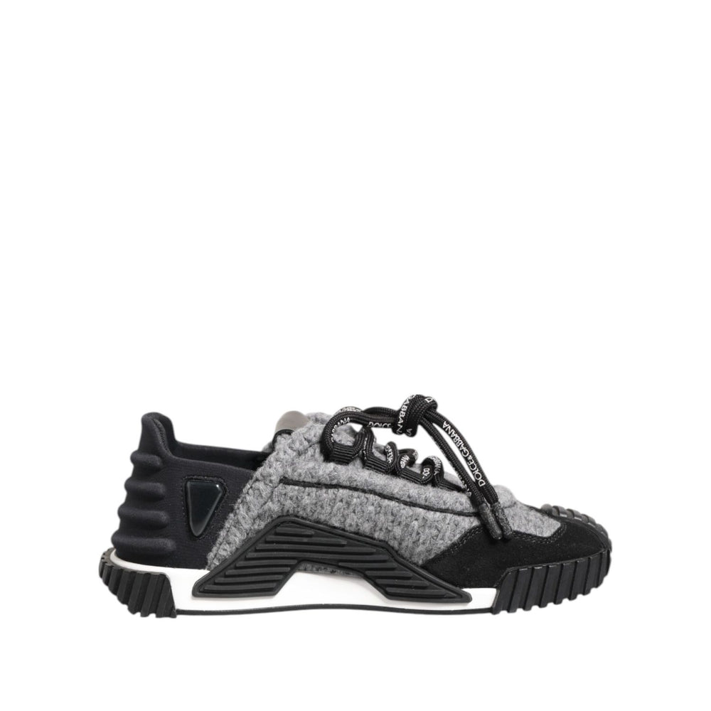 Dolce & Gabbana Black Gray NS1 Low Top Sneakers Shoes