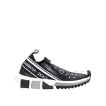 Dolce & Gabbana Black White Sorrento Low Top Sneakers Shoes