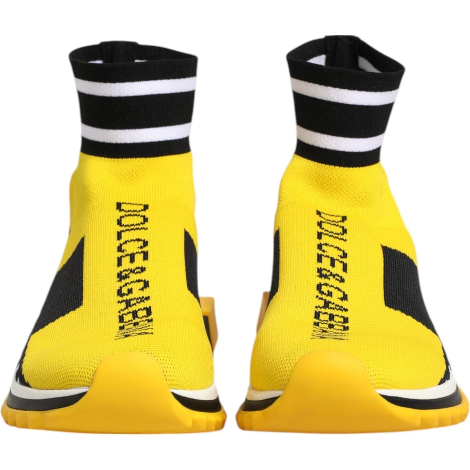 Dolce & Gabbana Yellow Black Sorrento Socks Sneakers Shoes