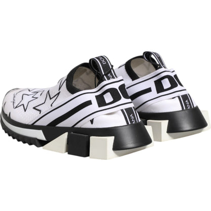 Dolce & Gabbana White Stars Sorrento Low Top Sneakers Shoes