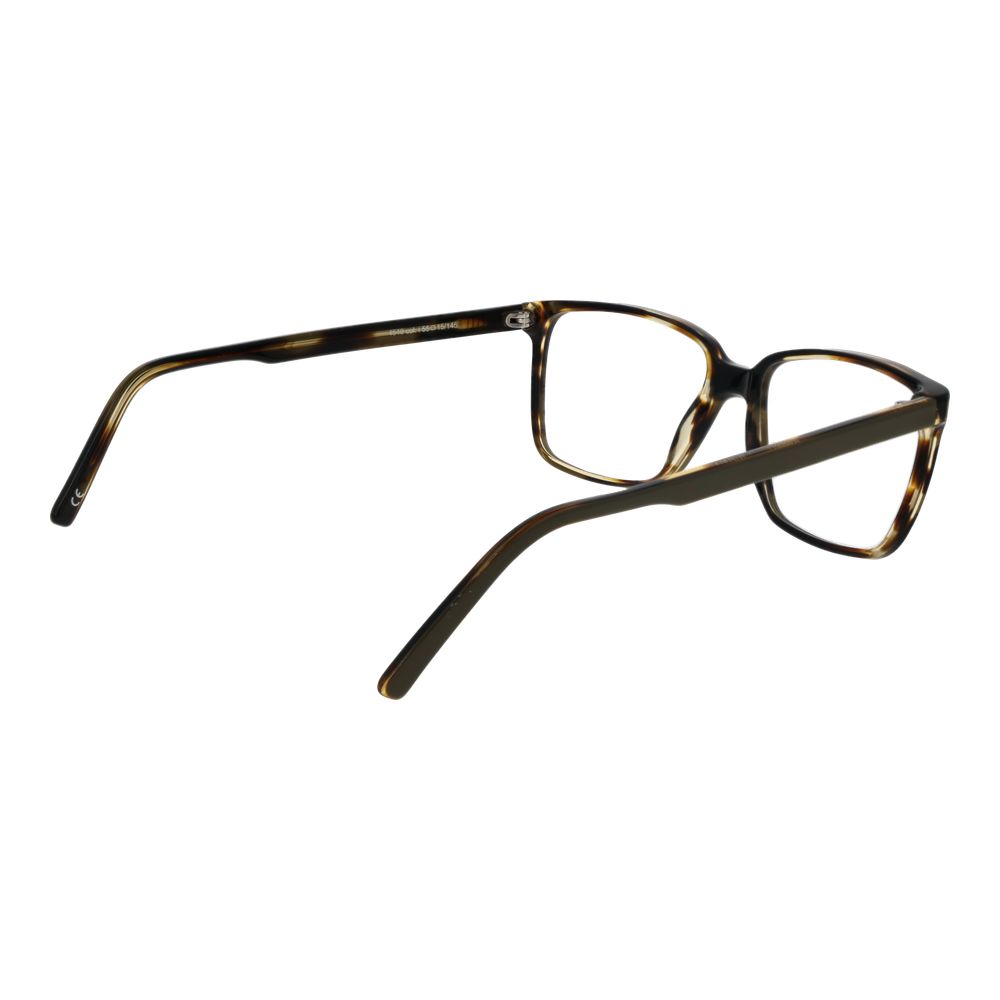 Andy Wolf Brown Unisex Glasses Frame, acetate full-rim, rectangular design with demo lenses, size 55-15-145, includes branded case