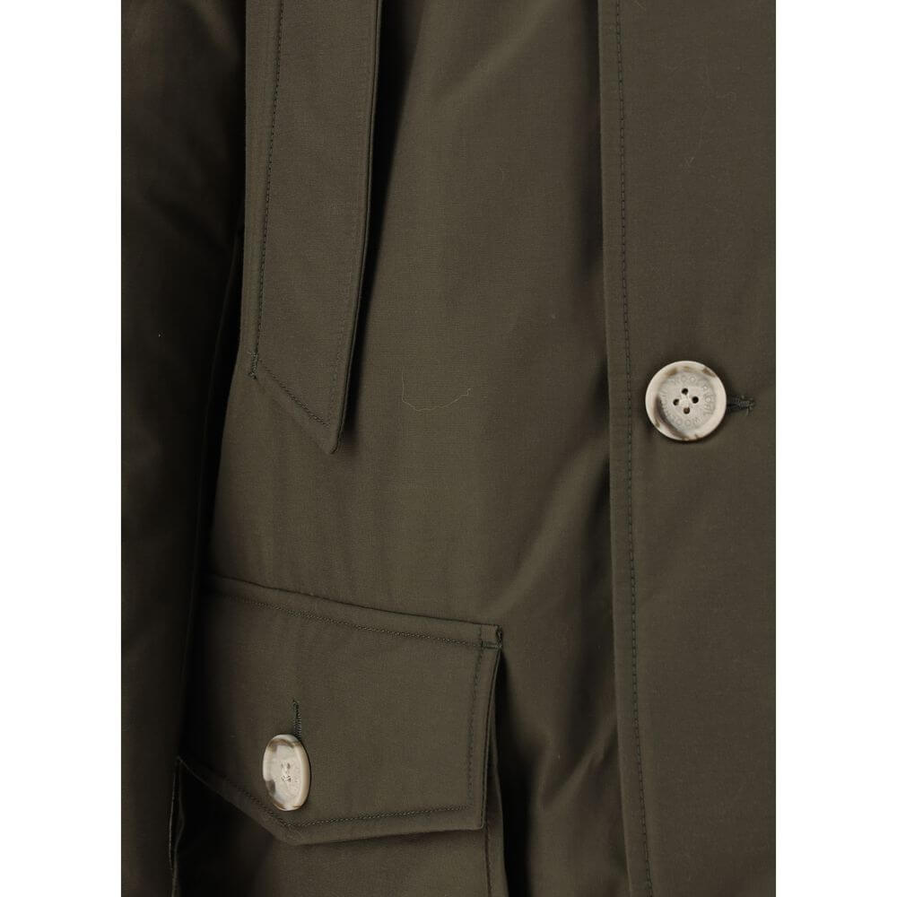 Woolrich Green Cotton Parka