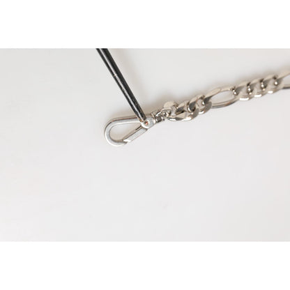 Dolce & Gabbana Silver Tone Brass Chain Lobster Clasp DG Logo Bracelet