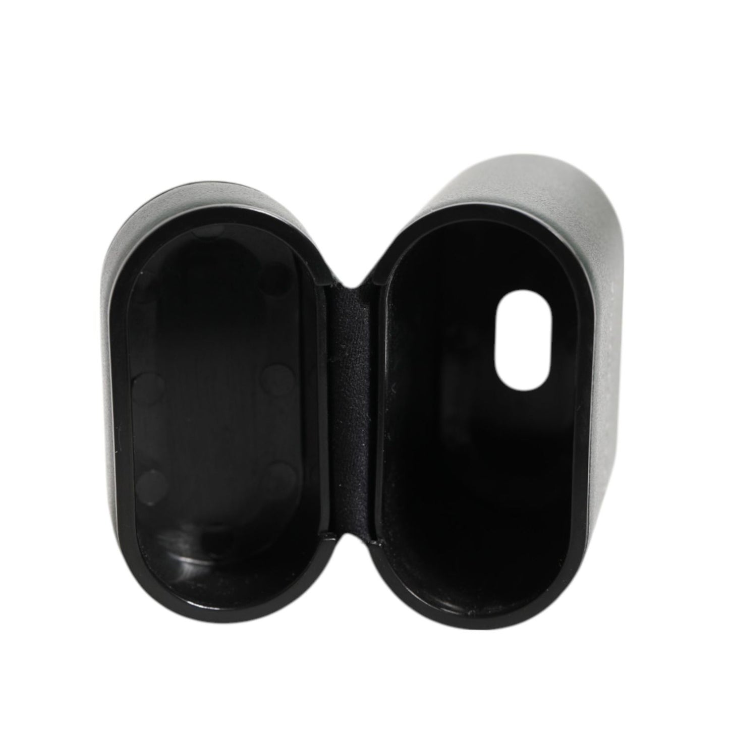 Dolce & Gabbana Black Leather Logo Print Flip Holder Men Airpods Case