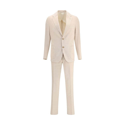 Lardini Beige Cotton Two-Piece Suit
