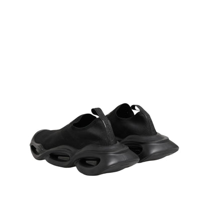 Dolce & Gabbana Black Slip On Wave Low Top Men Sneaker Shoes