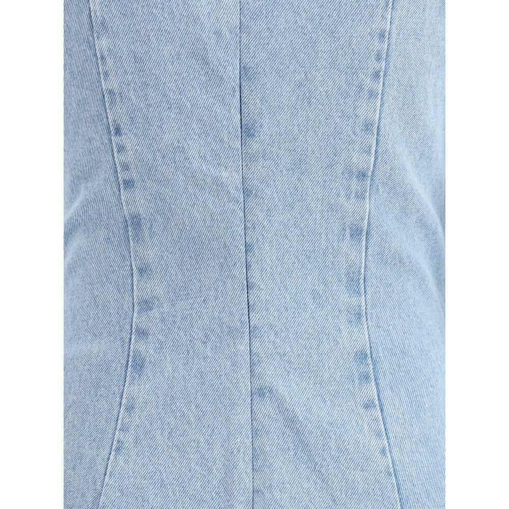 Magda Butrym Light Blue Cotton Casual Dress