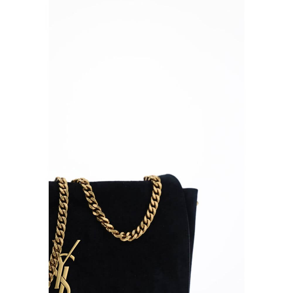 Saint Laurent Black Calf Leather Bos Taurus Shoulder Bag