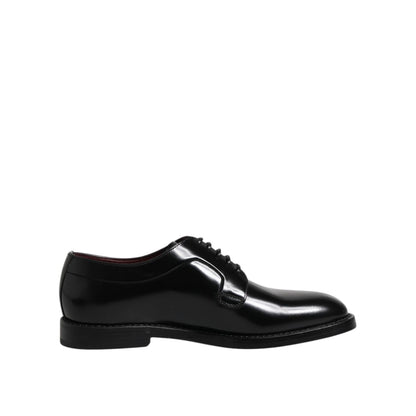 Dolce & Gabbana Black Calf Leather Lace Up Dress Shoes