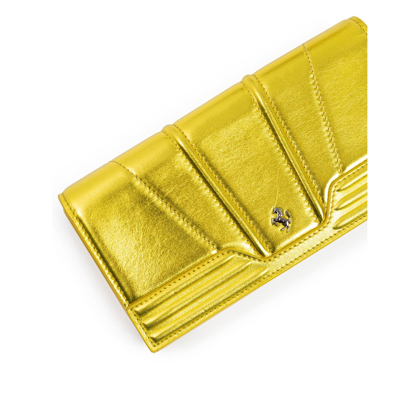 Ferrari Metal Yellow GT patent leather purse