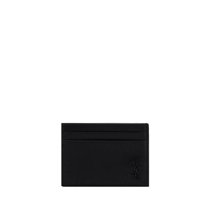 Saint Laurent Black Calf Leather Bos Taurus Wallet