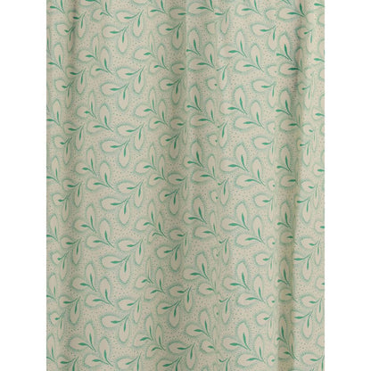 Foliage print pattern on Kristina Ti Green Silk Long Dress fabric, highlighting delicate and feminine design for AW25 season.