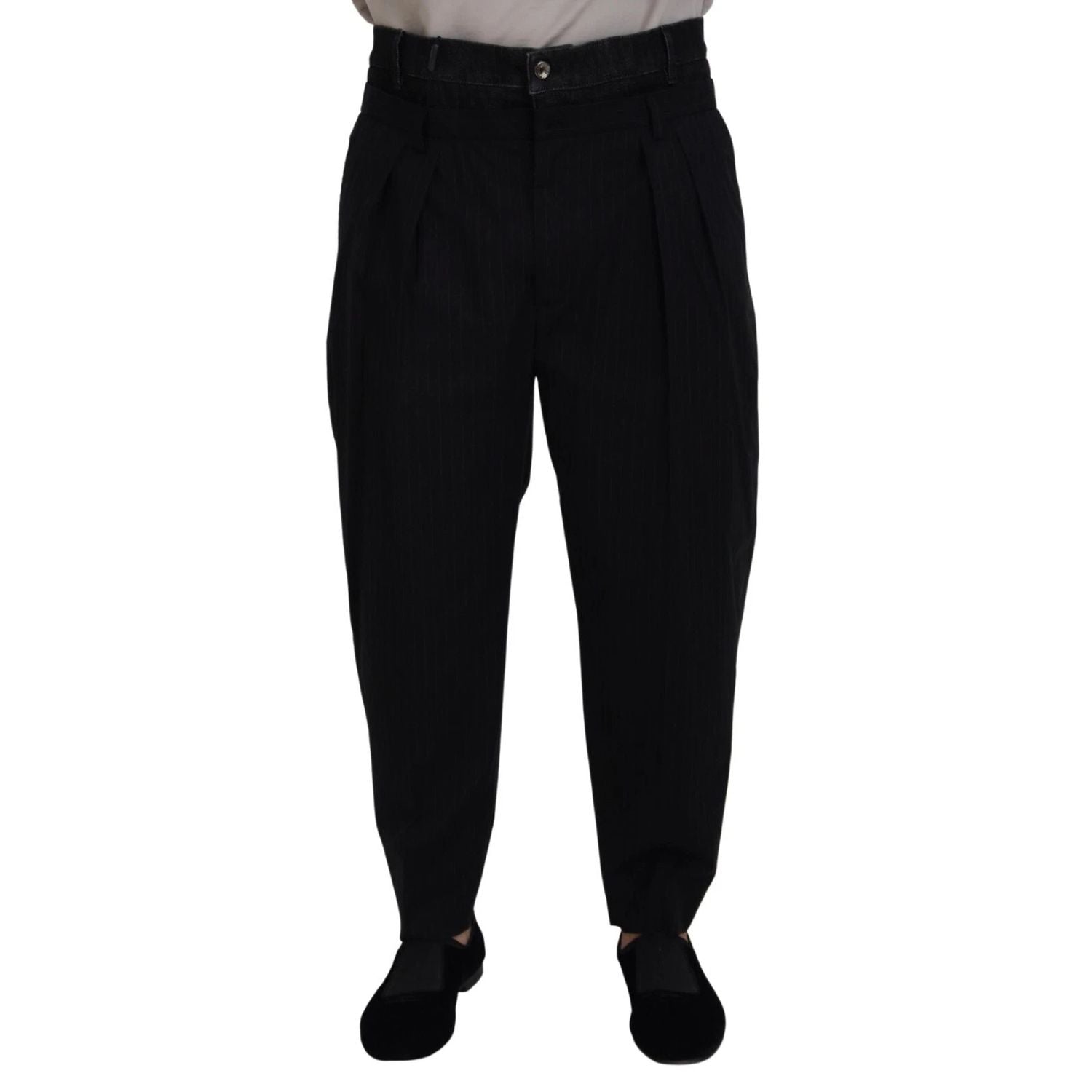 Dolce & Gabbana Black CottonStretch Loose DenimTrouser Jeans