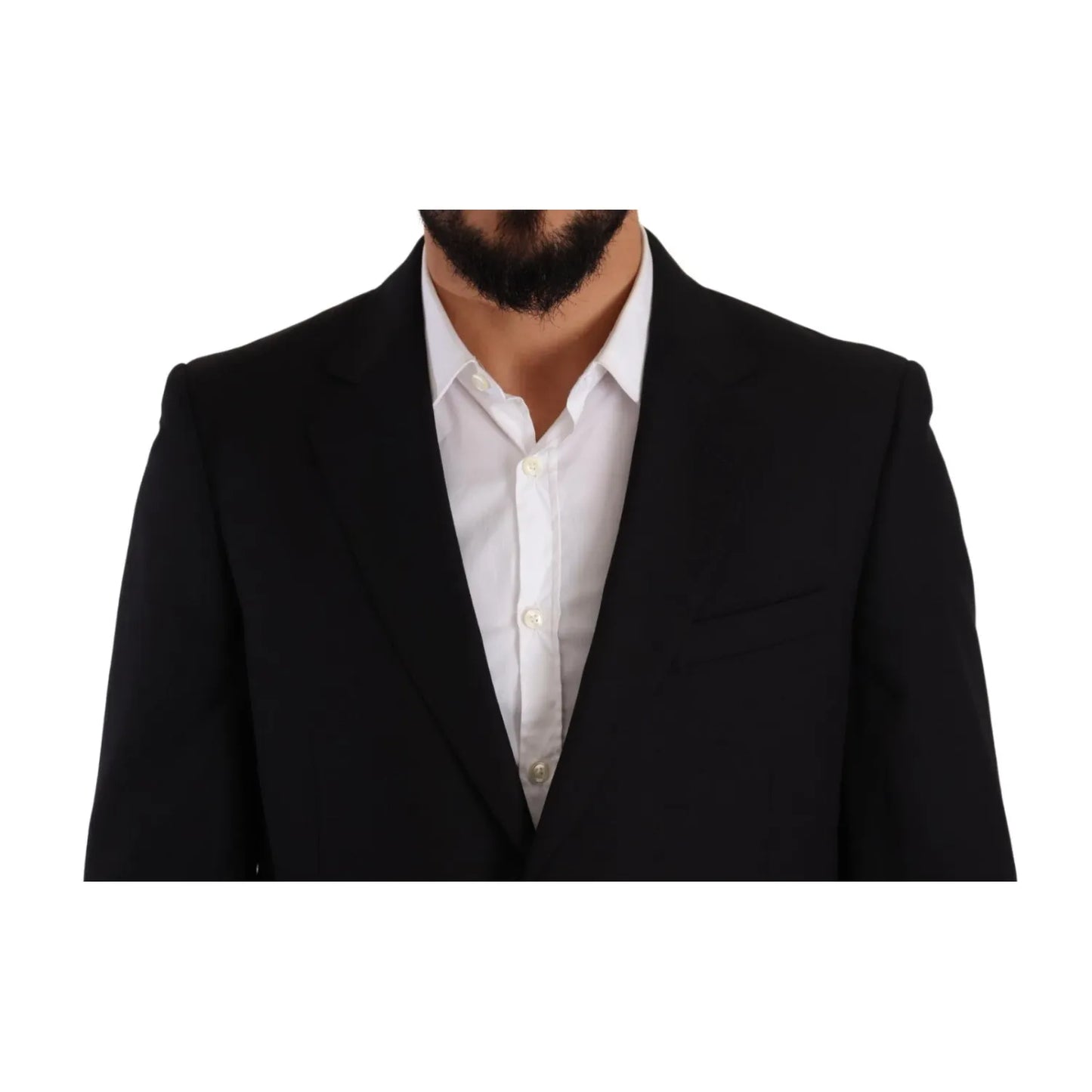 Domenico Tagliente Blue Polyester Single Breasted Formal 2 Piece Suit