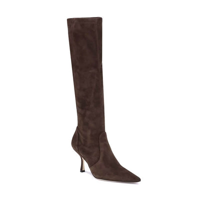 Stuart Weitzman Brown Calf Leather Bos Taurus High Heel Boots