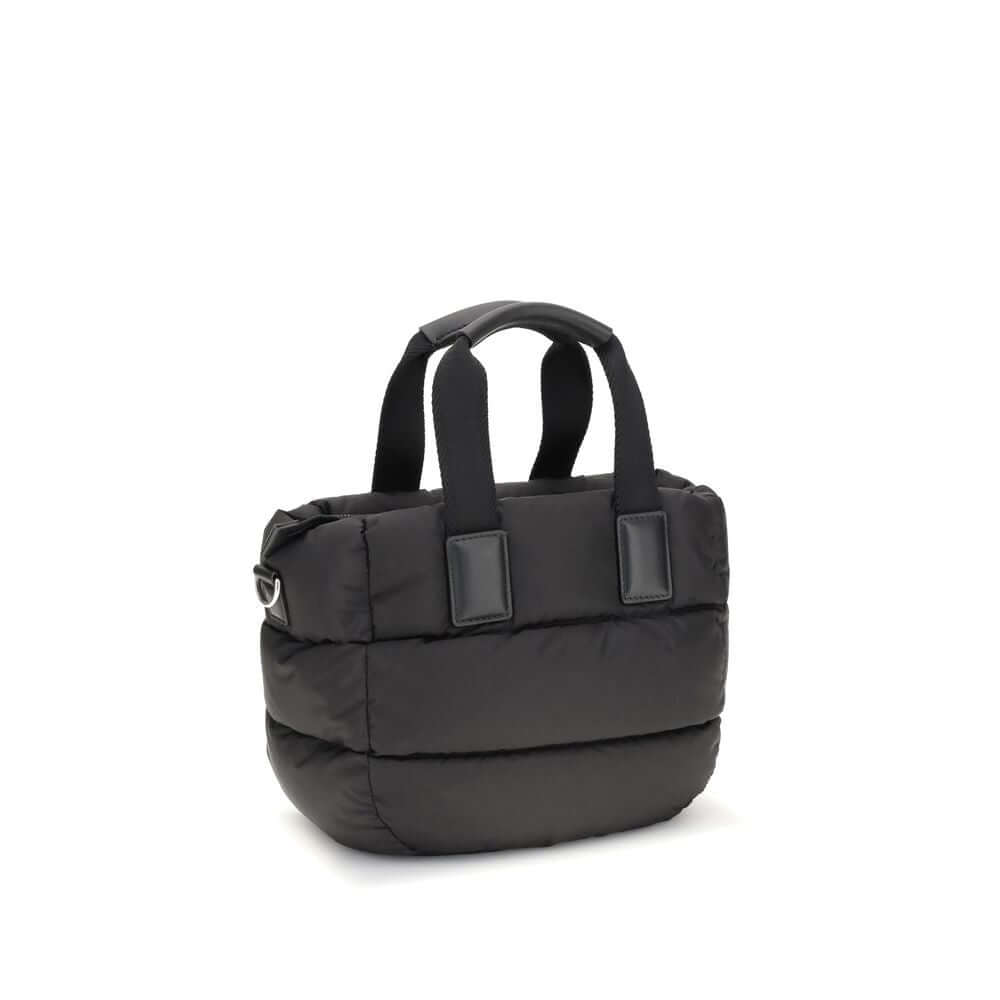 Moncler Black Polyamide Handbag with ribbon handles and detachable strap