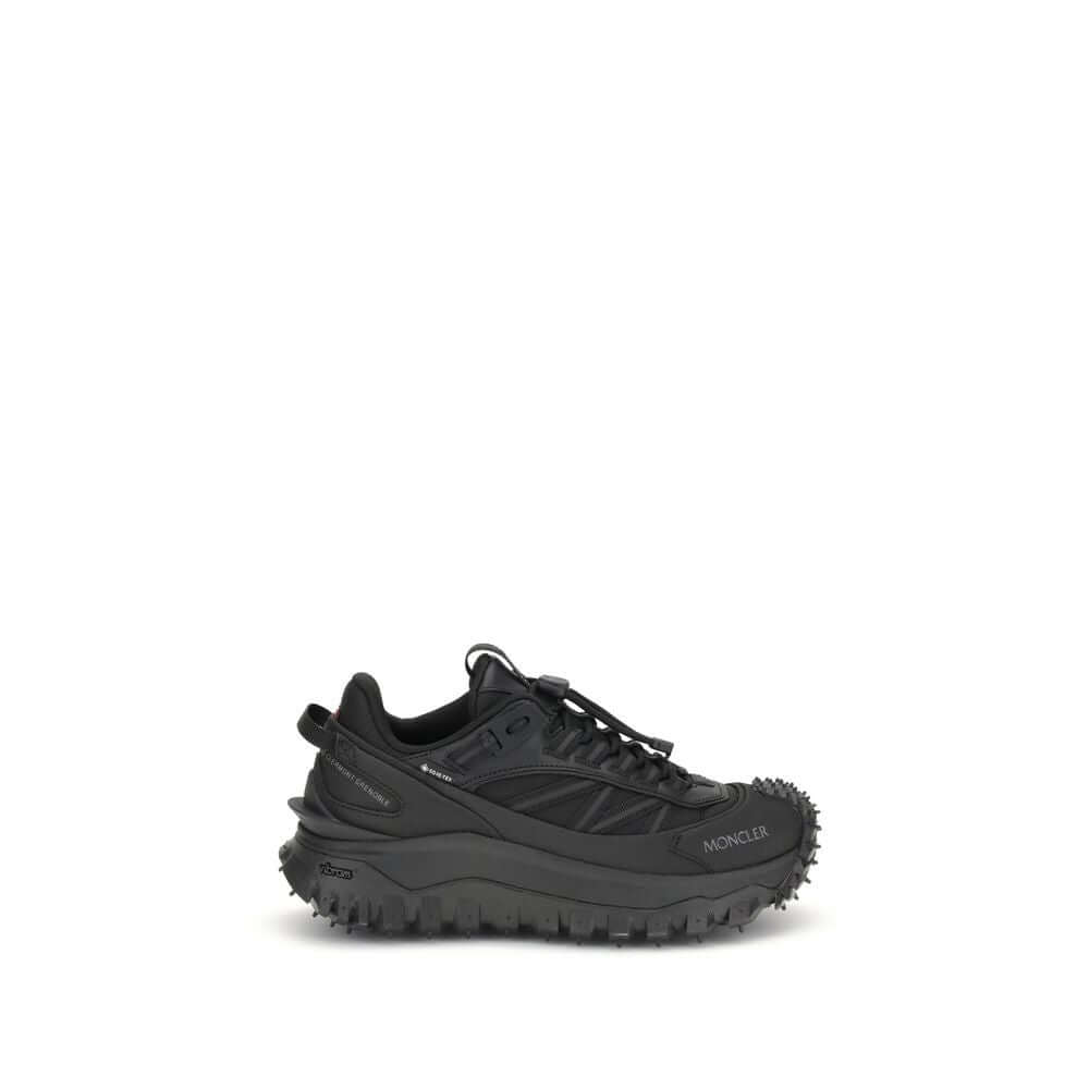 Moncler Black Calf Leather Bos Taurus Athletic Sneakers