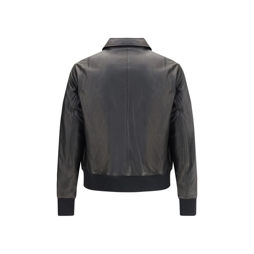 Belstaff Black Lamb Ovis Aries Aries Bomber