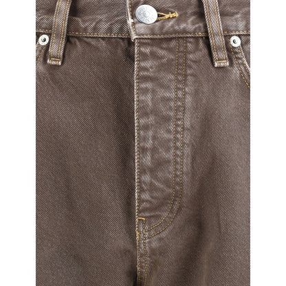 Sunflower Brown Cotton Relaxed Fit Jeans