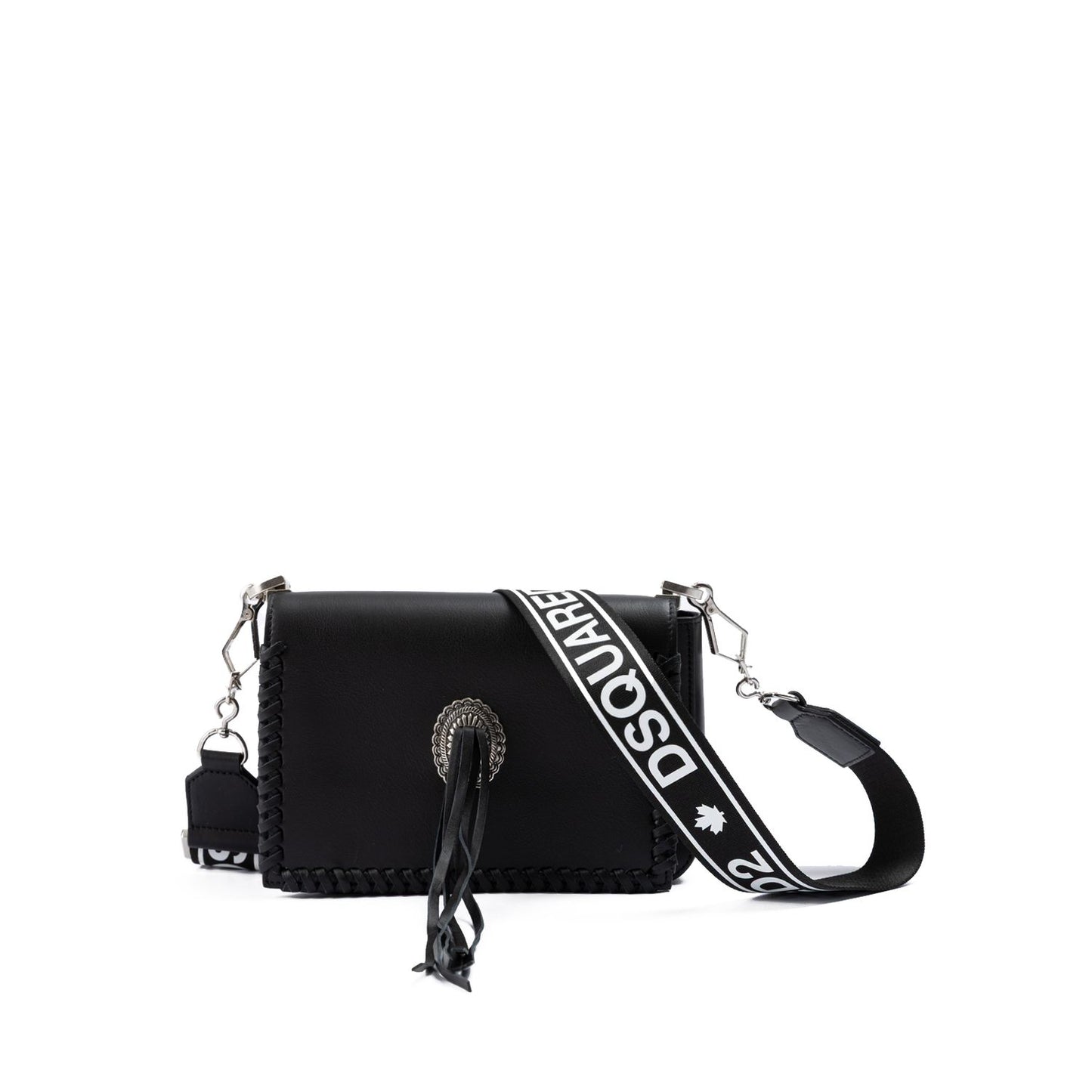Dsquared² Black Leather Crossbody Bag