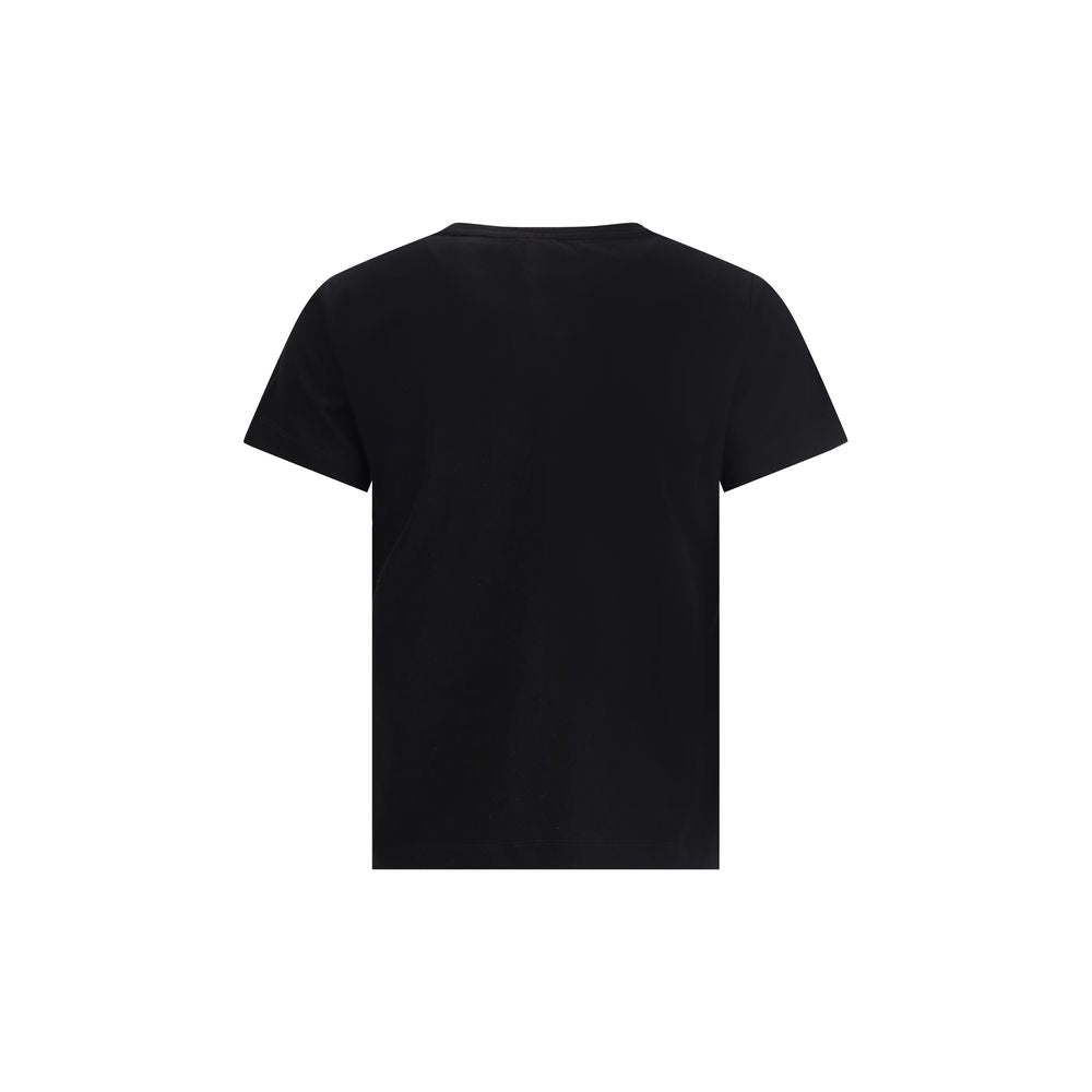 PINKO Black Cotton T-Shirt