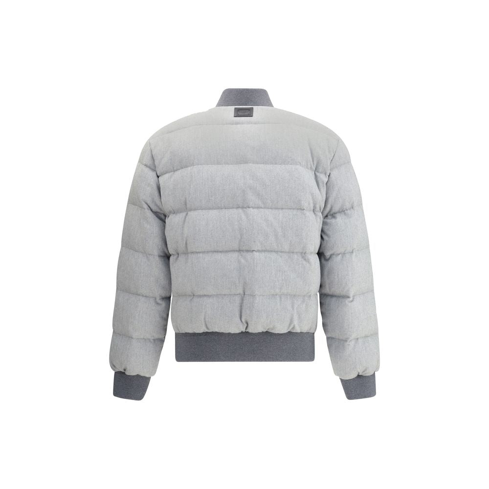 Dolce & Gabbana Gray Cotton Bomber