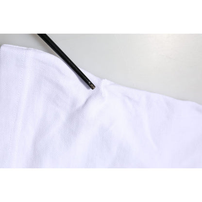 Dolce & Gabbana White Cotton DG Heart Logo Embroider T-shirt