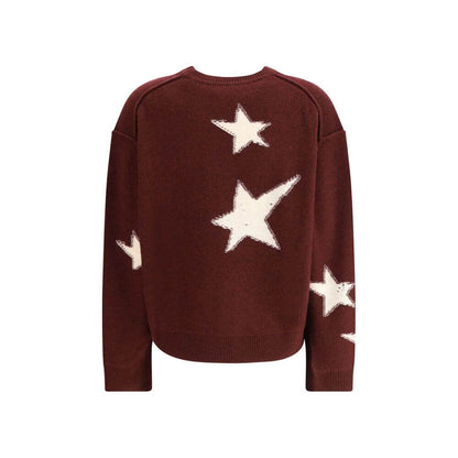 Zadig & Voltaire Bordeaux Cashmere Cashmere Sweater with star pattern, relaxed fit and elastic drawstring cuffs, AW25 collection