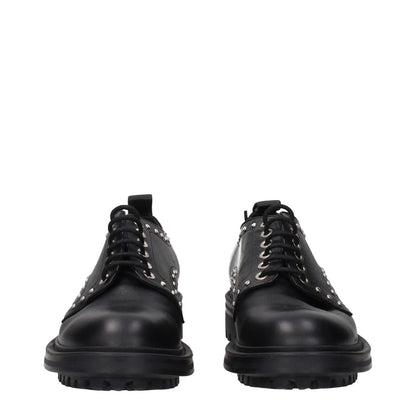 Max Mara Black Leather Oxfords And Derbies