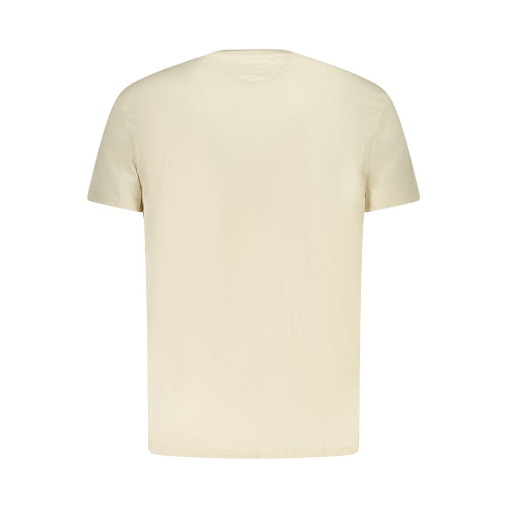 Tommy Hilfiger Beige Cotton Men T-Shirt