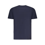 Tommy Hilfiger Blue Cotton Men T-Shirt, back view showcasing sustainable design and eco-friendly material.
