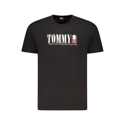 Tommy Hilfiger Black Cotton Men T-Shirt