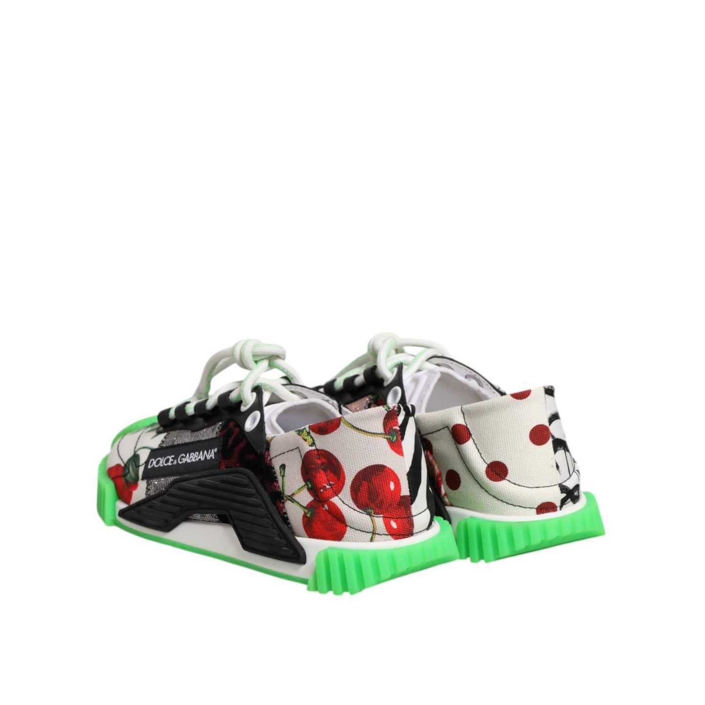 Dolce & Gabbana Multicolor DG Logo Leopard Cherry Sneaker Shoes