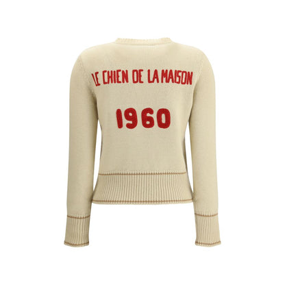 Valentino Cream Fleece Wool Sweatshirt