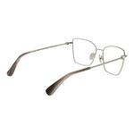 Max Mara Silver Women Glasses Frame, full-rim metal, butterfly style, demo lenses, 55mm width, shown with silver branded case.